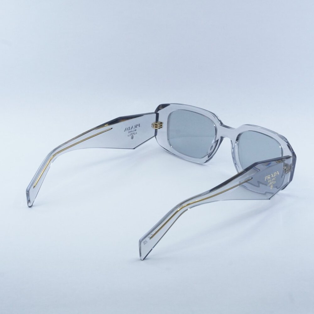 NEW PRADA PR17WS 12R30B TRANSPARENT GREY/LIGHT GREY SUNGLASSES - Picture 8 of 9